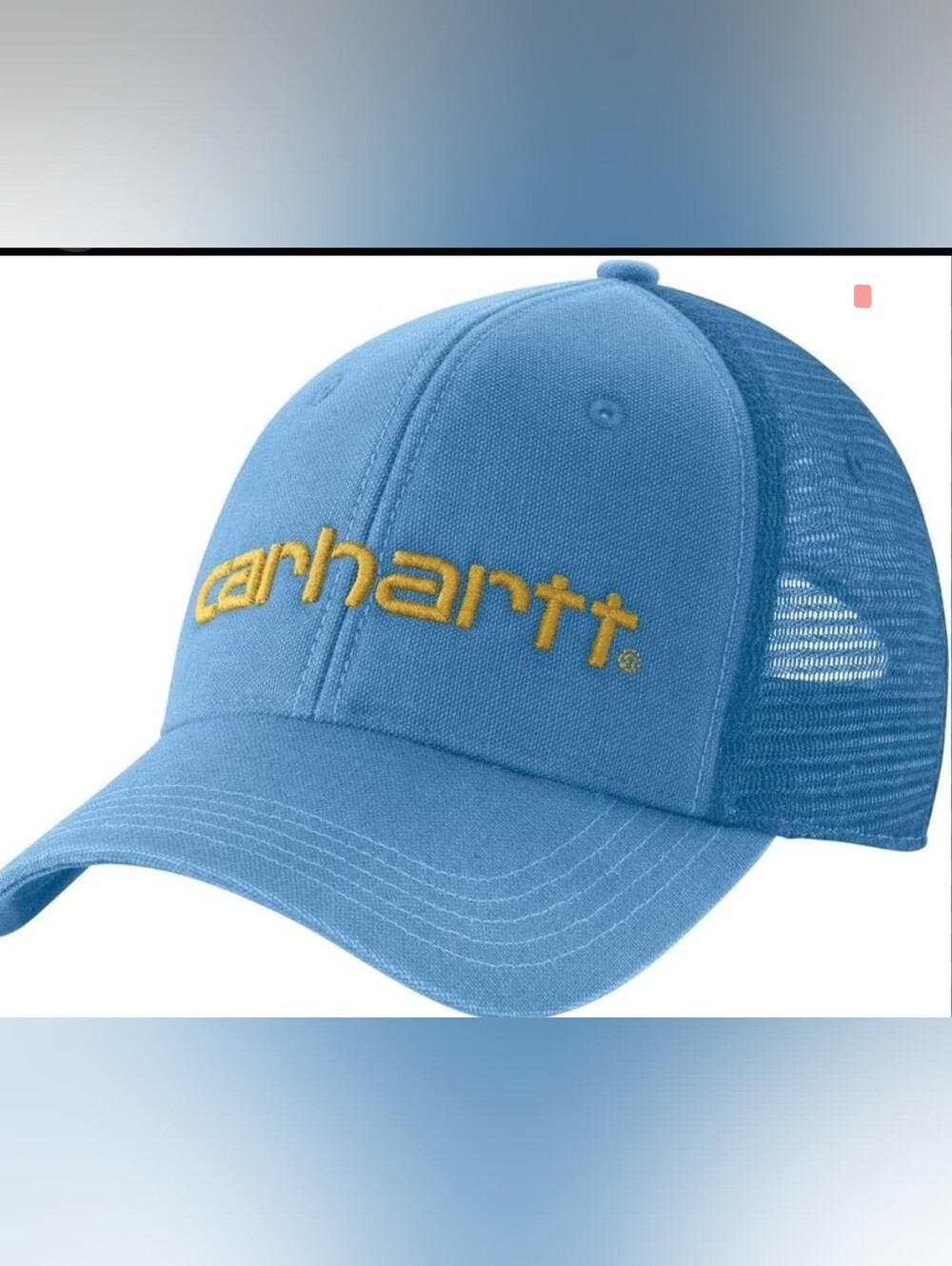 🌟7/25$ Light Blue Carhartt Canvas Mesh-Back Logo Graphic Cap